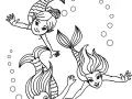 Coloriage De Sirènes Gratuit à Colorier