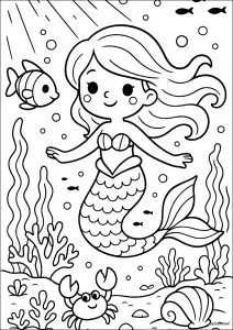 La Petite Sirène sous les vagues