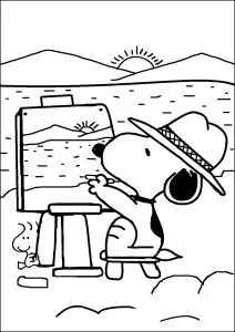 Snoopy le peintre très talentueux