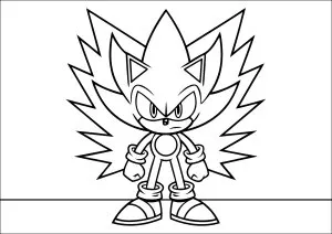 Sonic entouré d'un halo éclairant
