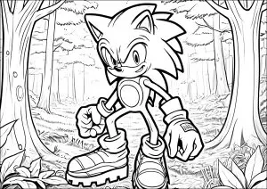 Sonic dans la forêt