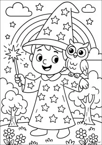 Le sorcier et son hibou magique