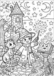 Le jeune magicien et le petit dragon