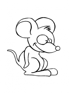 Coloriage de souris à colorier pour enfants