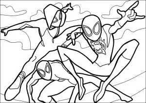 Miles Morales  Spider Man  Et Gwen Stacy  Ghost Spider 