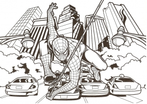 Coloriage de Spiderman à imprimer pour enfants