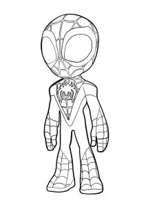 Coloriage Simple De Spidey