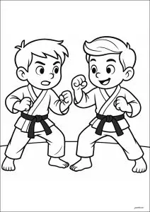 Deux Garçons, Ceintures Noires De Judo