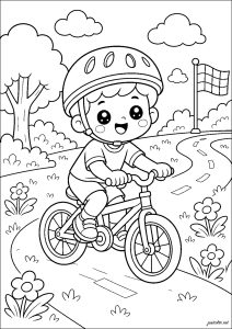 Enfant en VTT