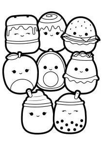 Personnages squishmallow appétissants