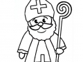 Coloriage de Saint Nicolas à colorier pour enfants