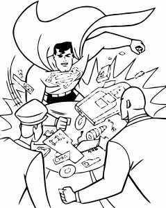 Coloriage de Superman à colorier pour enfants