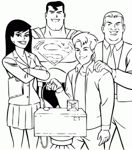 Coloriage de Superman pour enfants