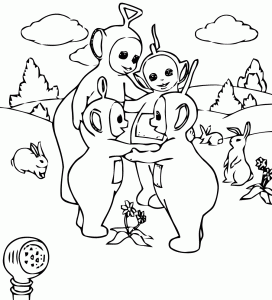 Coloriage de Télétubbies à imprimer gratuitement