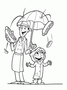Dessin De Tempête De Boulettes Géante Gratuit à Télécharger Et Colorier