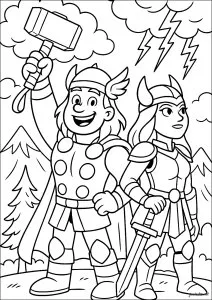 Thor et sif, prêts pour l'aventure
