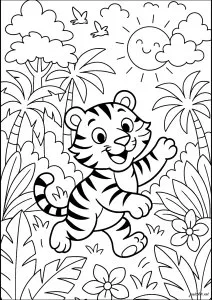 Le tigre joueur de la jungle