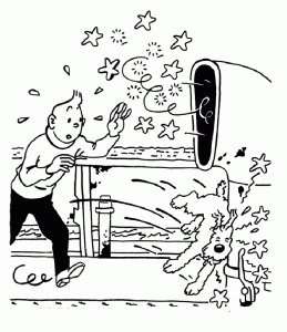 Coloriage De Tintin à Imprimer Gratuitement