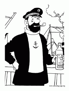 Dessin de Tintin gratuit à télécharger et colorier