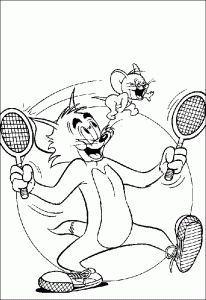 Coloriage de Tom et Jerry gratuit à colorier