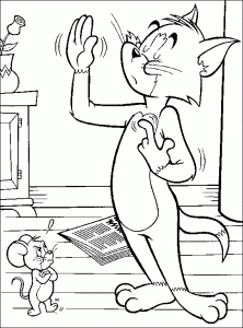 Coloriage de Tom et Jerry à colorier pour enfants