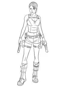 Lara croft debout