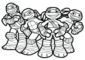 Tortues ninka style kawaï