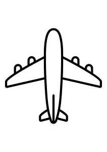 Très Simple Dessin D'un Avion Avec 4 Moteurs