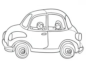 Voiture : dessin style enfantin