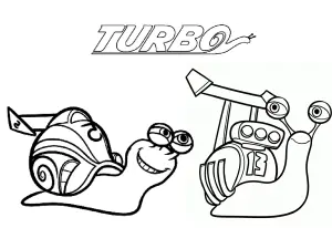 Image De Turbo L'escargot à Imprimer Et Colorier