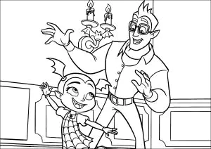Danse joyeuse pour Vampirina et son père