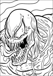 Venom dans un coloriage effrayant