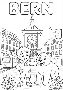 Amitié devant l'horloge de Berne (Suisse)