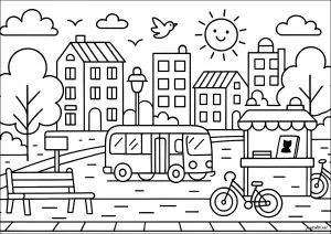 Une journée animée en ville