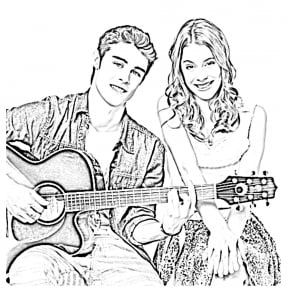 coloriage-violetta-ami-thomas