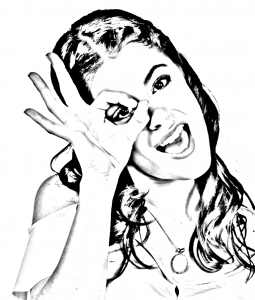 Coloriage violetta martina stoessel pose