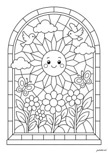Soleil Radieux et Papillons Joyeux