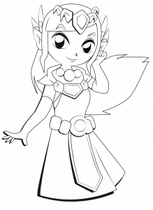 Coloriage De Zelda à Télécharger