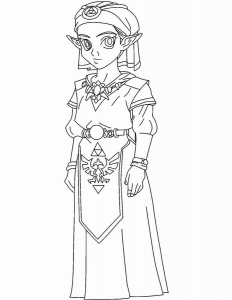 Coloriage de Zelda gratuit à colorier