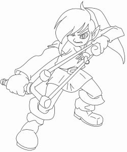 Coloriage De Zelda à Imprimer Pour Enfants