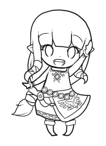 Coloriage De Zelda à Télécharger