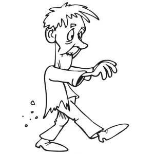 Coloriage De Zombie à Imprimer