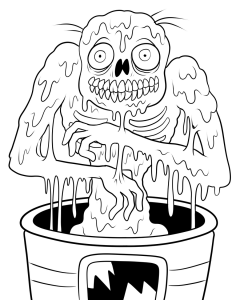 Coloriage De Zombie à Imprimer