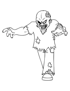 Dessin De Zombie Gratuit à Imprimer Et Colorier