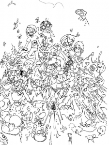 Coloriage de zombie gratuit à colorier