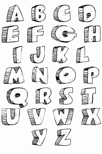 coloring-page-alphabet-to-color-for-children : From A to Z