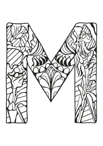 Alphabet to color for kids : m