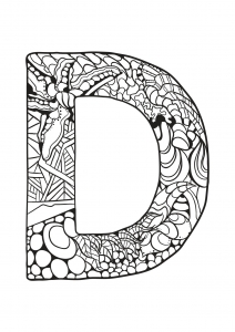 coloring-page-alphabet-to-print : D