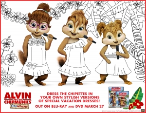 Alvin and the Chipmunks coloring pages to print