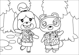 Two Animal Crossing characters